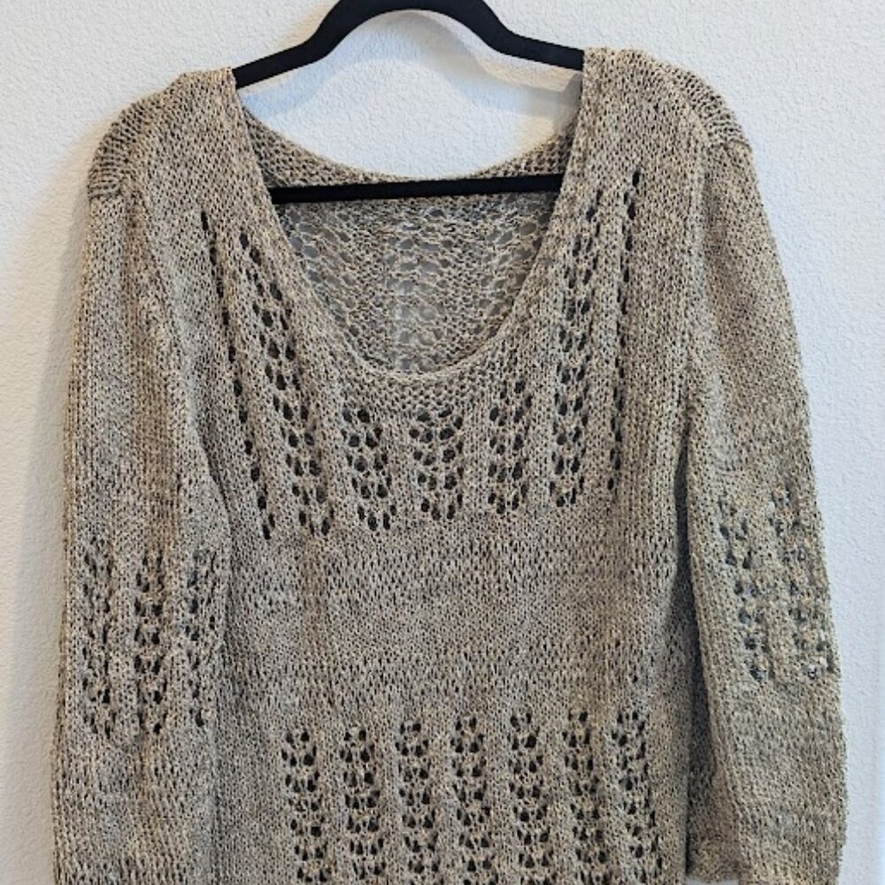 Long, Gold Sweater